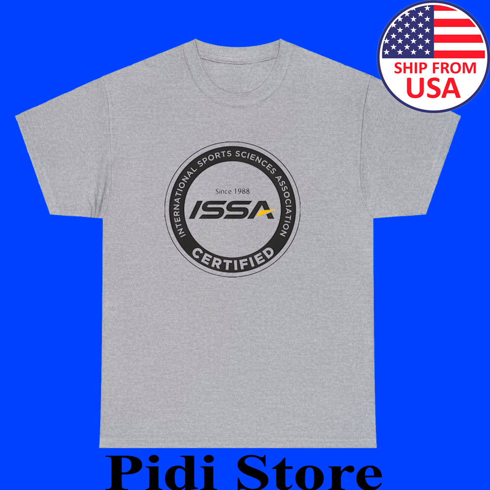 ISSA Certified Personal Trainer Men’s Grey Size S to 3XL