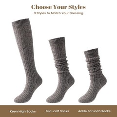 Slouch Socks Women Long Winter Thigh High Boot Scrunch Socks Winter Warm Soft…