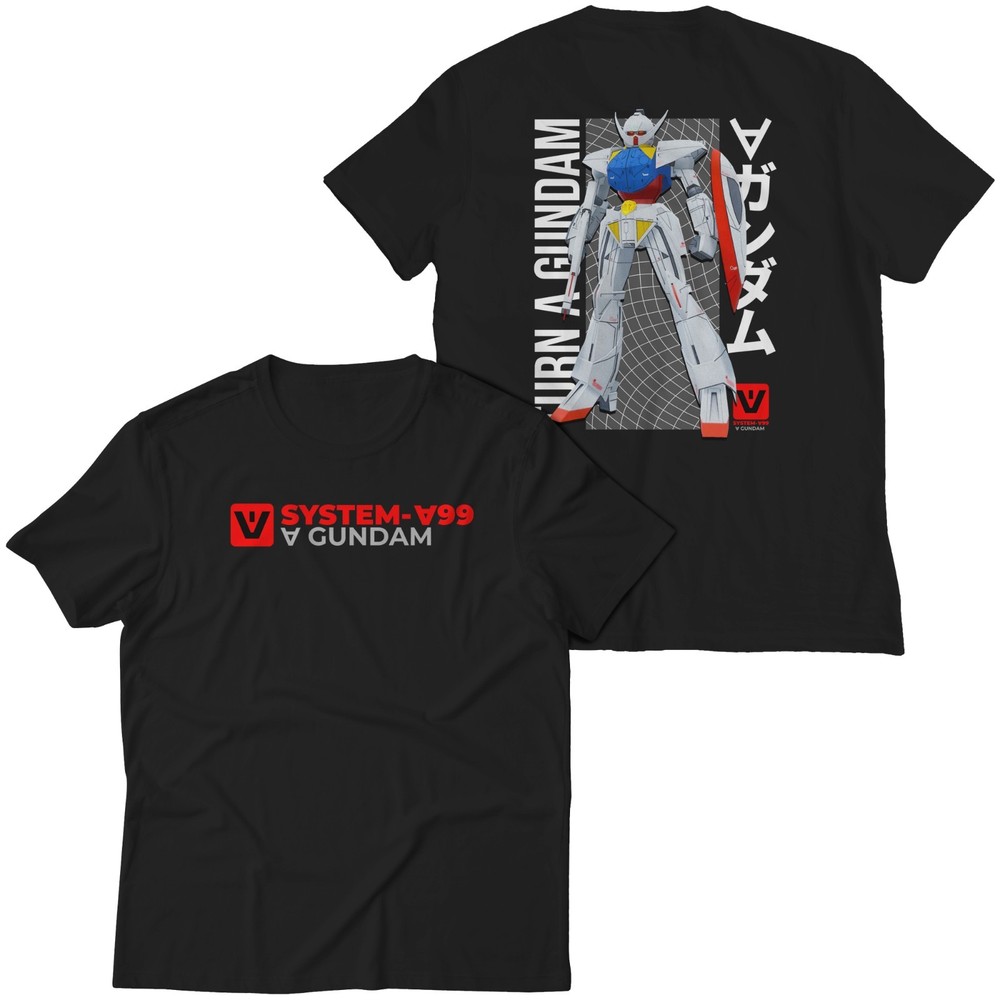 Mobile Suit Turn A Gundam Anime Graphic Art Cotton T-Shirt