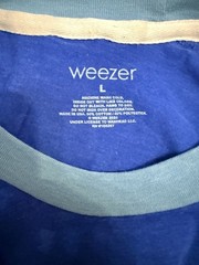 Weezer Nerd Rock Blue Ringer T-Shirt 2024 Tour Merchant