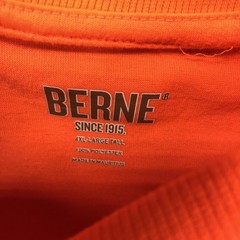 Berne Shirt Mens 4XLT Orange Long Sleeve Polyester Pocket Workwear Safety Tee