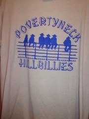 Povertyneck Hillbillies Country Music with Hillbillie Twist tan graphic M tee