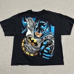 Y2K 2009 Batman DC Comics Large Graphic T-Shirt Black Mens 2XL XXL