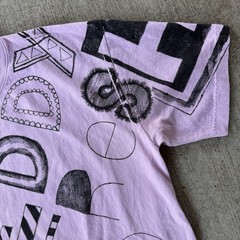 Teddy Fresh Hila Klein Marker Sketch Graphic Art Bear T Shirt Pink Size Medium