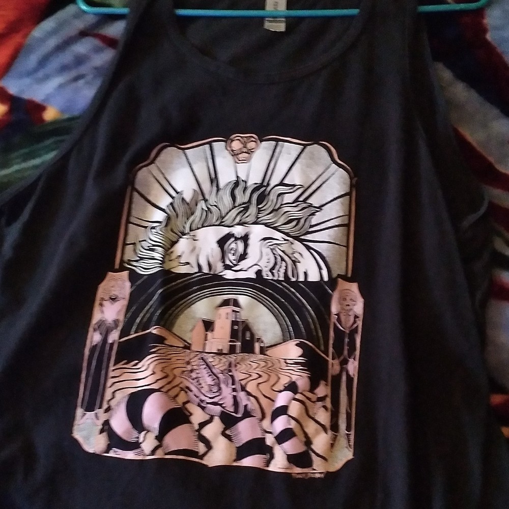 Gildan Heavy Cotton Beetlejuice Movie Graphic Tank Top Heavyweight Black XL