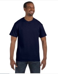 Below WHOLESALE Blank T-Shirt – 32 5XL NAVY Blue HANES 5250 Bulk Lot