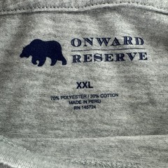 Onward Reserve UGA Georgia Bulldogs Sanford Stadium T Shirt XXL Long Sleeve Gray