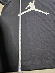 $38 NIKE AIR JORDAN JUMPMAN LOGO CREW T-SHIRT BLACK WHITE sz M