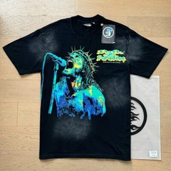 Men’s Hell Studios star Hip hop Angel Devil Singing tee washed T-shirt