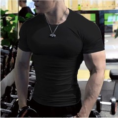 Summer Male t-Shirt Casual Soild White t Shirts Men Short Sleeve Top Oversized C