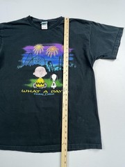 Vintage Camp Snoopy Cedar Point Shirt Mens XL Black Peanuts Graphic Tee
