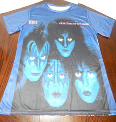 KISS Creatures of the Night All Over Print, Front and Back T-Shirt Size Large-XL