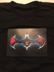 Batman Superman Sound-Activated LED T-Shirt