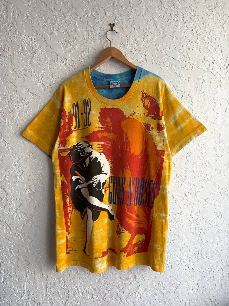 Vintage Guns N’ Roses Use Your Illusion Tour Liquid Blue Single Stitch T-shirt