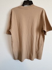 adidas Men’s Beige Graphic Logo Tee Crew Neck Short Sleeve Regular Fit M Cotton