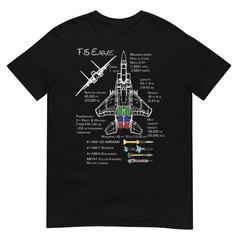 F-15 Eagle Specs T-Shirt Tshirt Shirt Military Fighter Jet T-Shirt