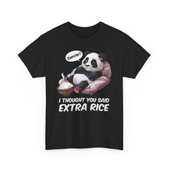 Exercise I Thought You Said Extra Rice Funny Panda T-shirt – Humorous Tee