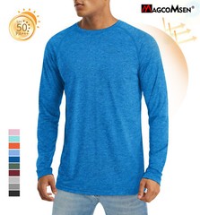 Men’s UV Sun Protection Shirts Long Sleeve Quick Dry Shirts Fishing Workout Tops