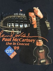 Paul McCartney 2009 Tour Shirt XL Black Distressed Citi Field Shea Beatles