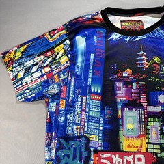 Drill Clothing Fresh Prints of Tokyo T-Shirt Mens Cyber Streetwear Neo-Noir Neon
