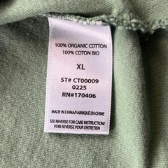 Elwood T-Shirt Mens XL Green Blank Relaxed Raw Hem Short Sleeve Single Stitch