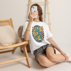 Back to School Groovy 1st Grade Crew Squad Gift Women Tee
