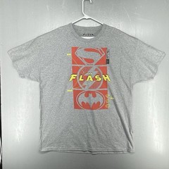 DC Comics Men’s The Flash Super Icons Graphic T-Shirt Gray 2XL
