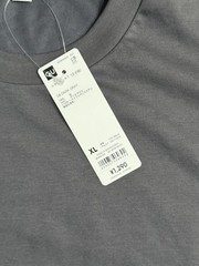 GU by Uniqlo Cotton Crewneck T Shirt Mens Dark Grey Short Sleeve Solid Sz XL