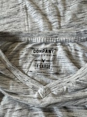 Men’s Company 81 Heather Gray And Red V Neck T Shirts Size XL