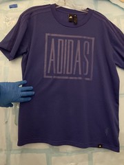 ADIDAS MENS ATHLETIC BREATHABLE MESH FABRIC SHIRT; Large ; Blue; PreOwned Exclnt
