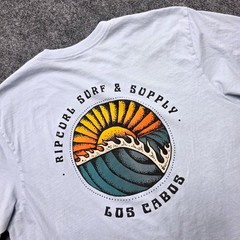 Rip Curl Los Cabos Surf Supply Graphic T-Shirt Men’s Large Light Blue Cotton Tee