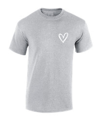 HAND DRAWN HEART LB MENS T SHIRT CUTE FASHION SUMMER LOVE DESIGN FUNNY TOP