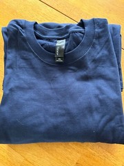 HANES BEEFY Mens Short Sleeve No Pocket T Shirt ~ Navy Blue Dark Gray Light Gray