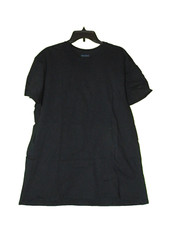 NEW Solid Black Gildan Tee Shirt XL Men’s Crew Neck 46-48 Chest Tagless