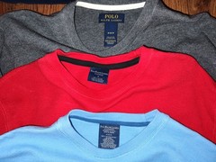 LOT OF 6 Polo Ralph Lauren Long Sleeve Waffle Weave Thermal / Sleepwear Shirts M