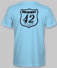 DRAGWAY 42 Retro T-Shirt drag race strip racing track raceway speed shop