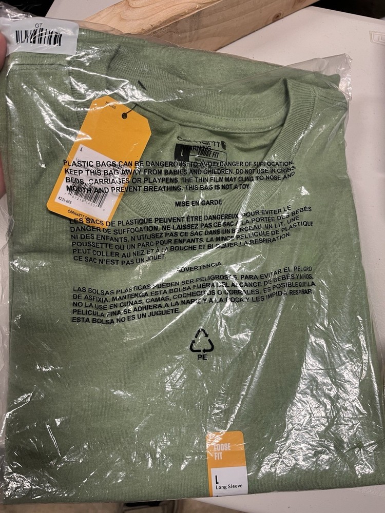 Carhartt Long Sleeve Men Large K231 Green