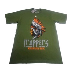 Trappers Graphic By Million Dollar Motive T-Shirt Men’s Large Green Short Sleeve