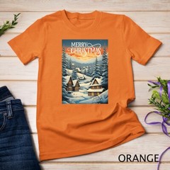 Christmas Church in the Mountains A Peaceful Scene #2 Funny Unisex T-shirt