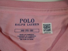 Men’s Size 3XB Polo Ralph Lauren short sleeve T-shirt V-neck Pink