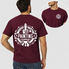 Mens Personalised Work T Shirt Custom Company Logo Painter Plumber Mechanic Gift