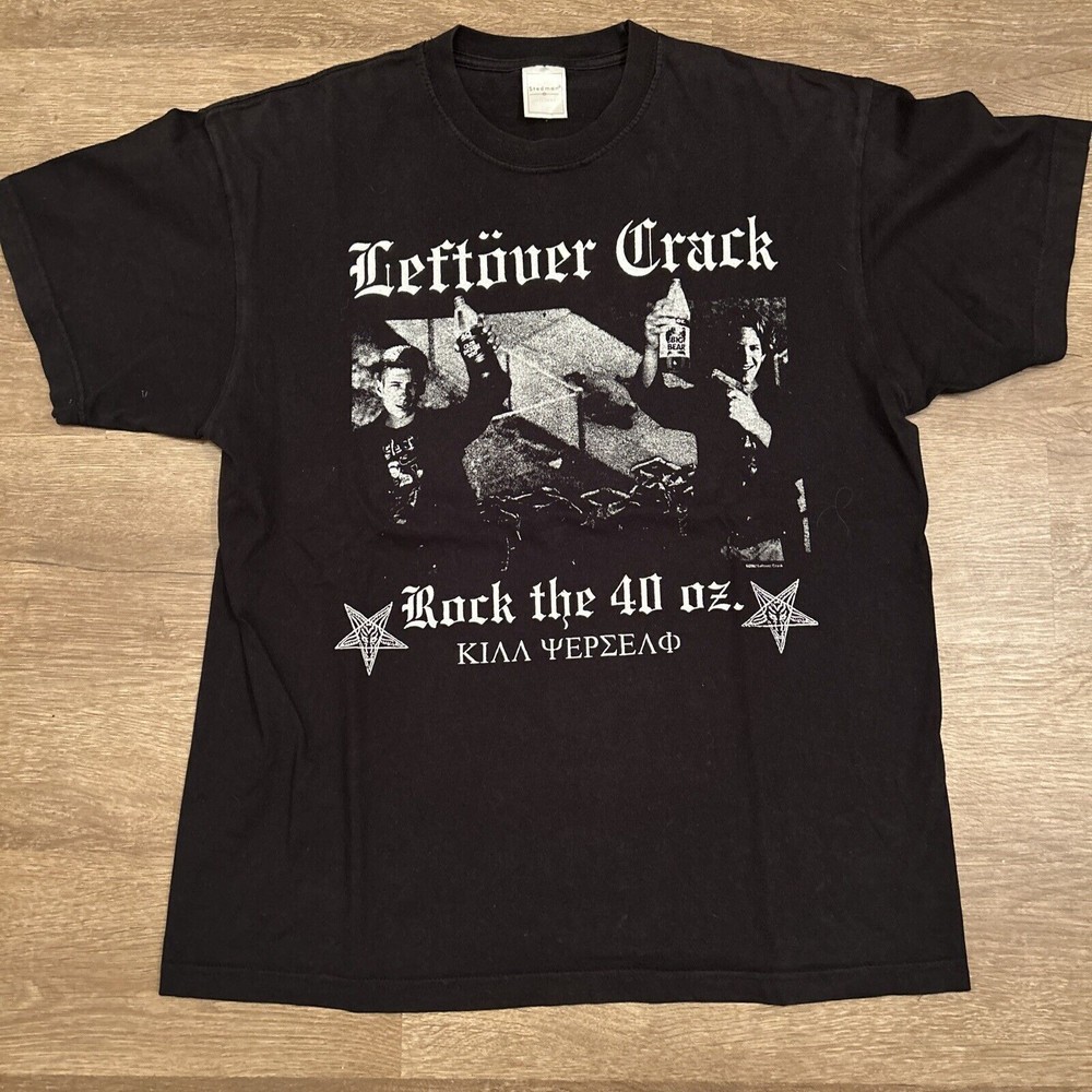 Vintage 2002 Leftover Crack Rock The 40oz T Shirt M Ska Crust Punk