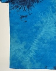 Gildan Handmade Tie Dye Unisex T-Shirt Size XL Multi Blue Scrunch Design Tee NEW