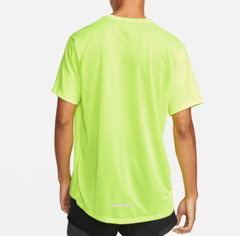 Nike Men’s Dri-Fit Miler Running Training Top T-Shirt CU0326-702 Volt NWT Size S