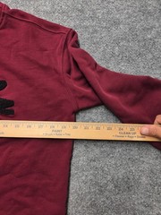 Rave On Trend Men’s Sweat Shirt Maroon Size Small Crew Neckline Ribbed Bottom