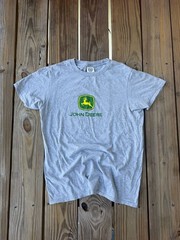 John Deere Logo Graphic Gray T-Shirt