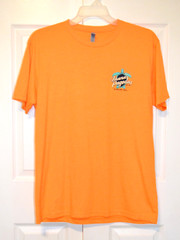 Juana’s Pagodas & Sailors’ Grill Tee Shirt Bright Orange Navarre Florida Size Lg