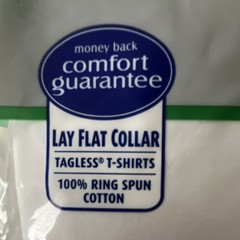 Hanes Best Men’s White Tagless Cotton T-Shirts New 6-Pack Medium Lay Flat Collar