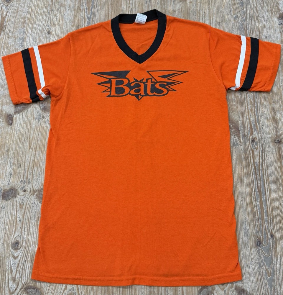 Vintage Late 90s Bats Softball Ringer Tshirt Augusta Tag Mens Size Medium