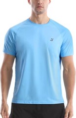 Men’s Short Sleeve Rash Guard UPF 50+ Sun Protection Quick Dry Lightweight Swim